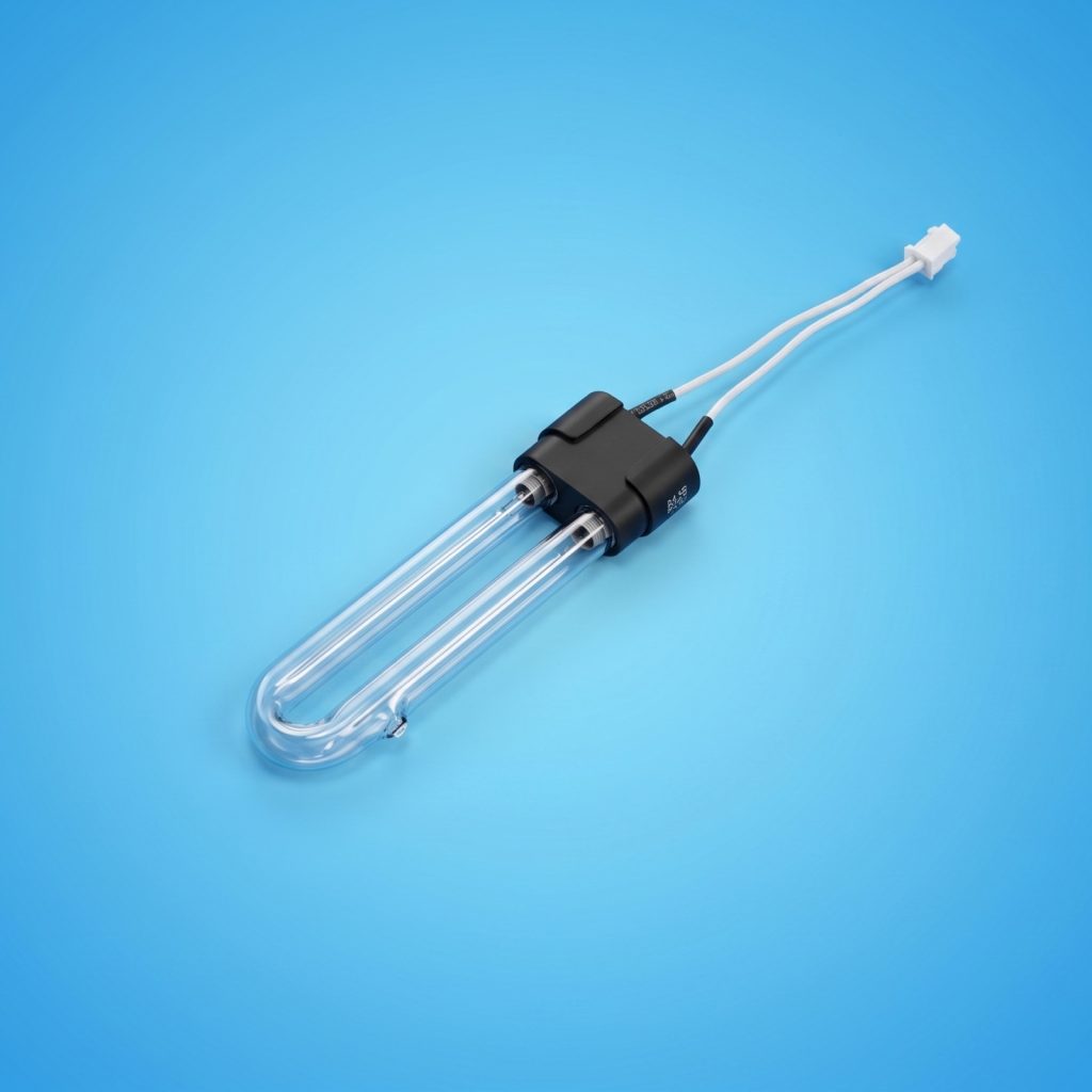 Compact H-type UV germicidal lamp assembly