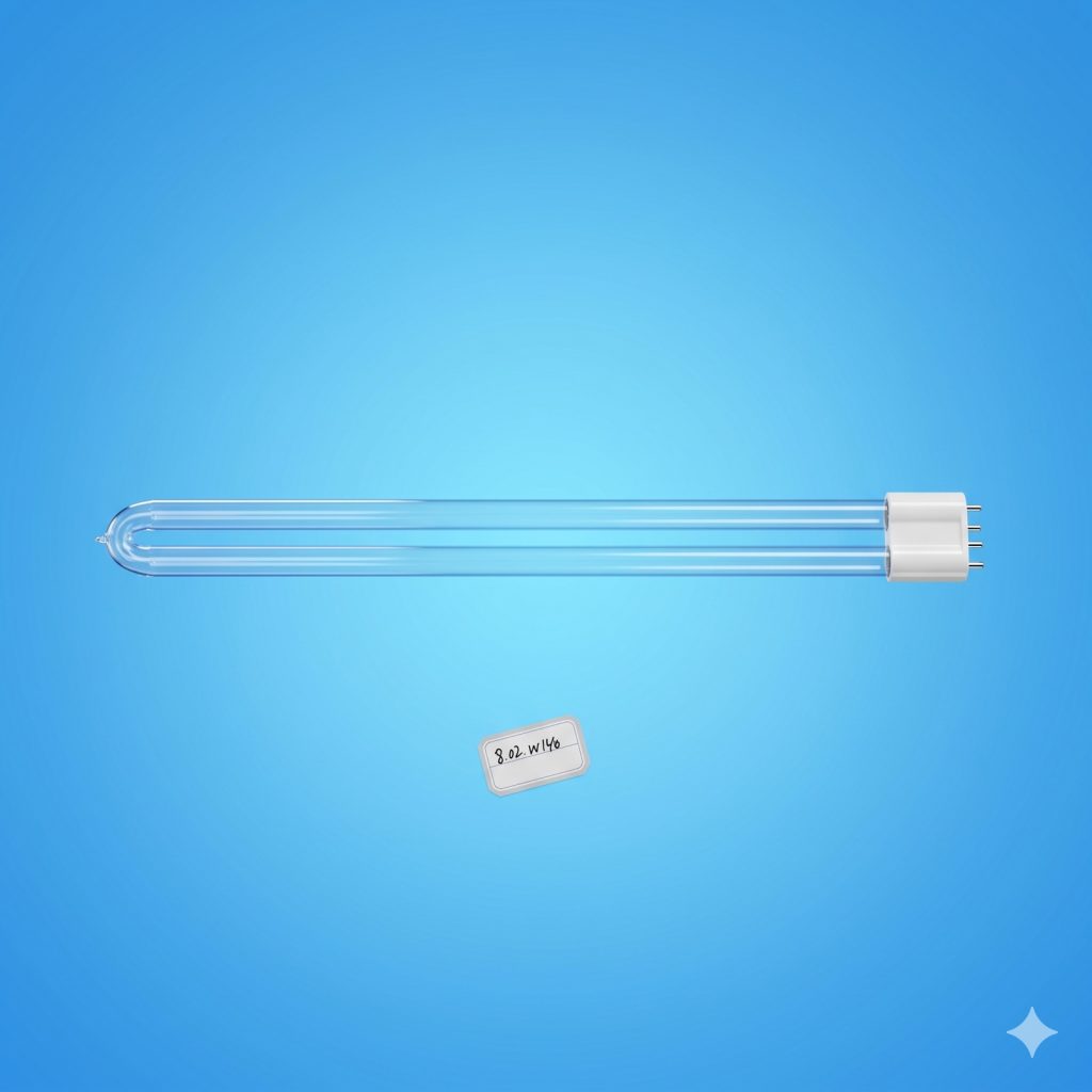 Hot cathode U-shaped UV lamp for industrial exhaust treatment