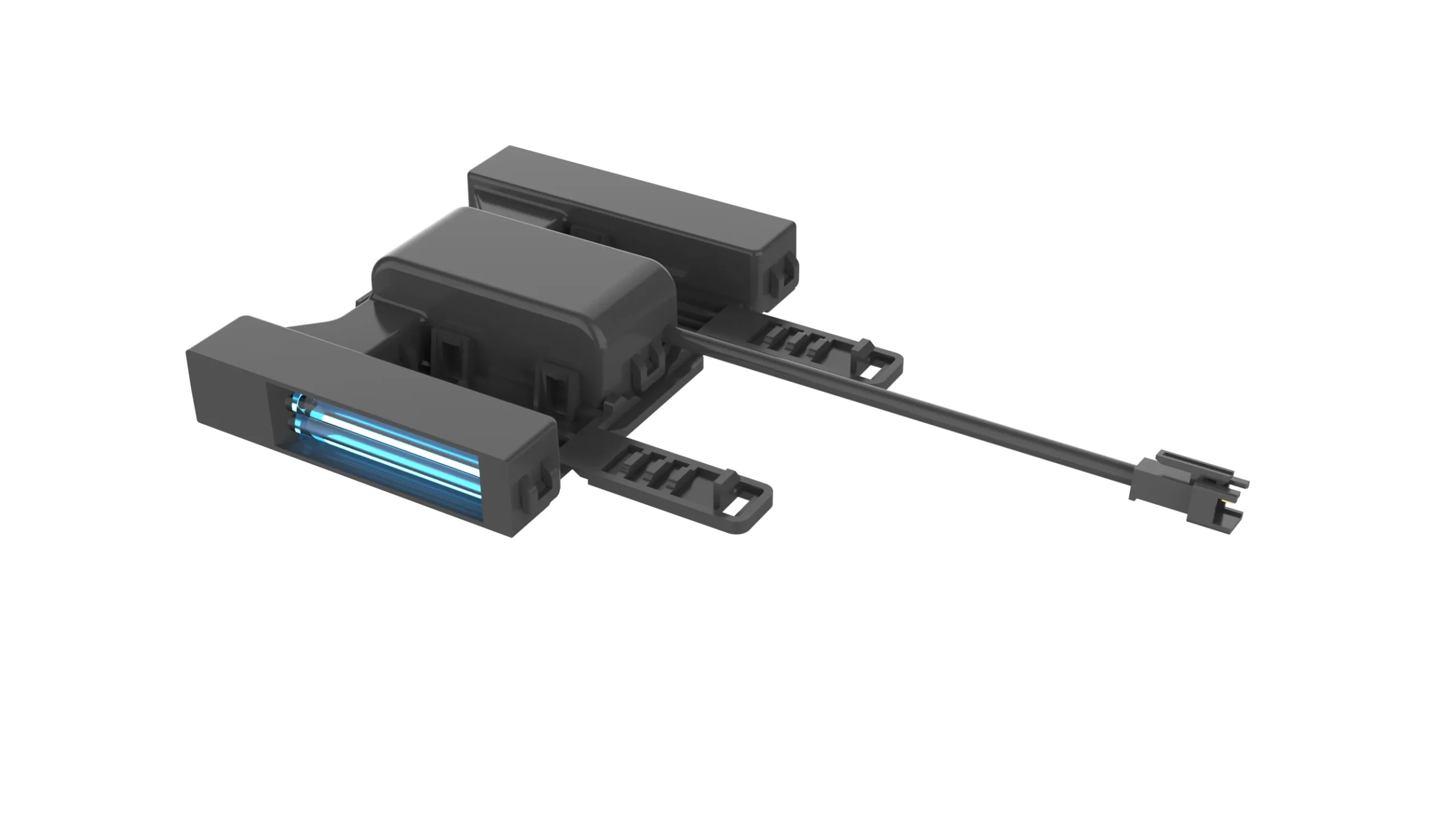 Integrated dual-lamp UV disinfection module