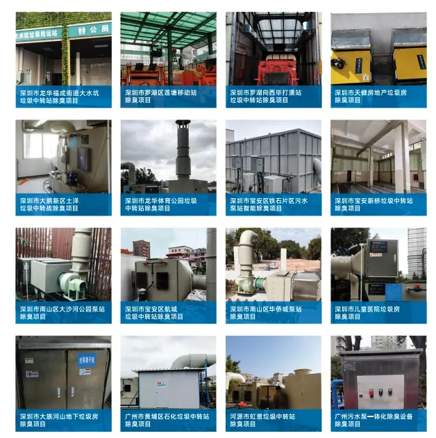 Selected BIOSUN odor-control project site photographs
