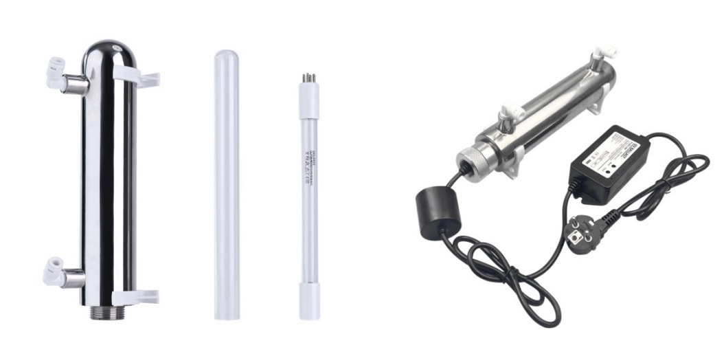 Complete compact stainless-steel UV water sterilizer system